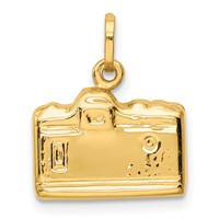 14K Yellow Gold 3-D Polished Camera Charm view 4