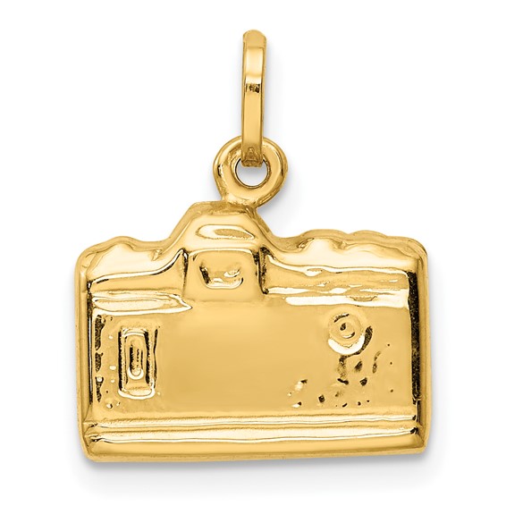 14k 3-D Polished Camera Charm