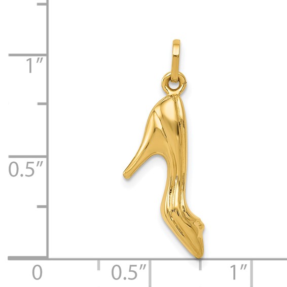 14K  3-D High Heel Shoe Charm