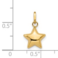 14K Yellow Gold 3-D Puffed Star Charm view 3