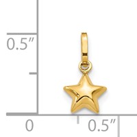 14K 3-D Puffed Star Charm view 3