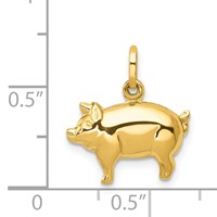 14K Pig Charm view 3