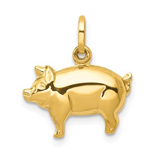 14k Pig Charm