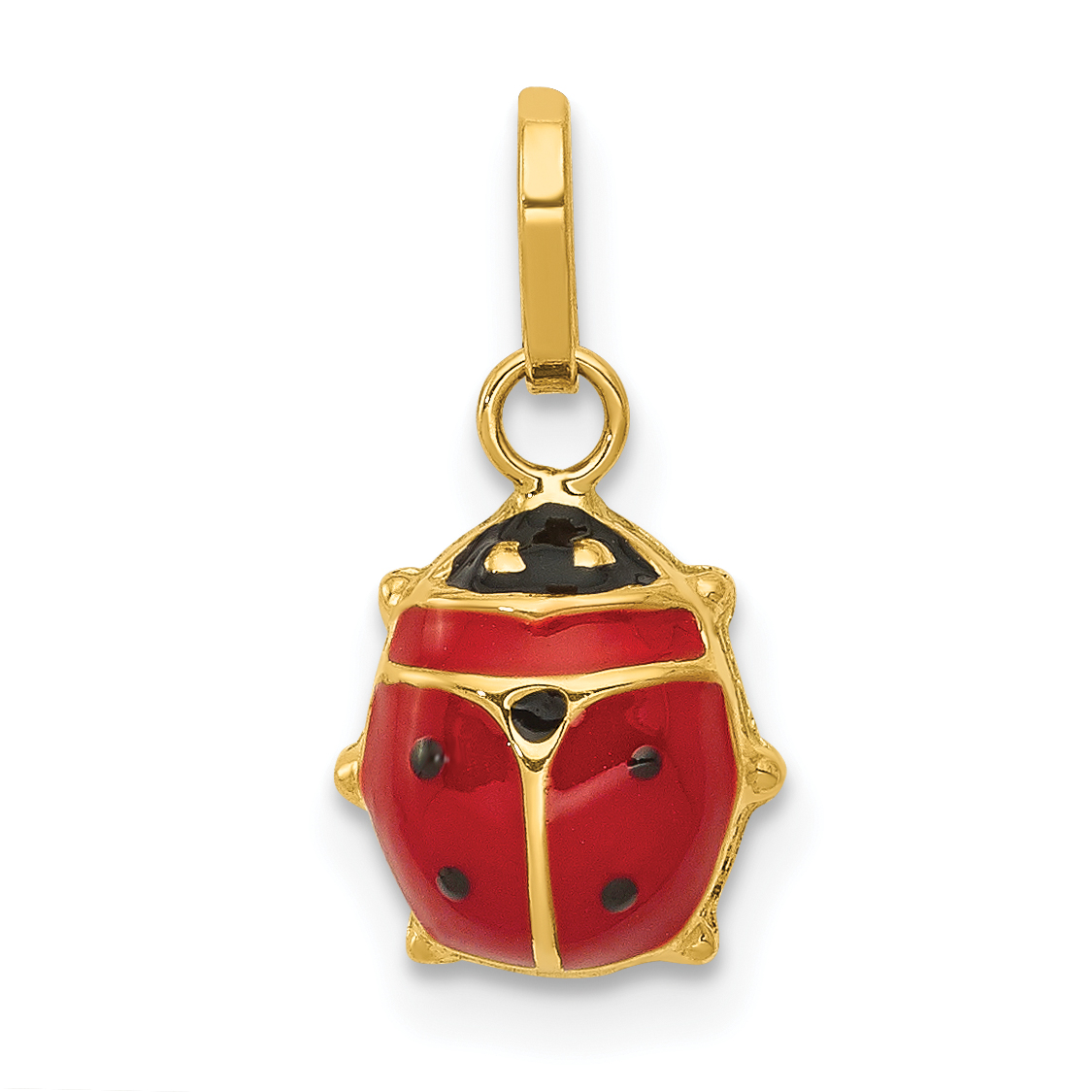 14k Enameled Ladybug Charm (XCH216)