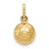 14K Yellow Gold 3-D Soccer Ball Charm view 1
