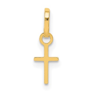 Gold Flat Cross Pendant