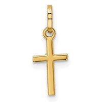 14K Yellow Gold Small Cross Charm view 4