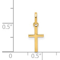 14K Yellow Gold Small Cross Charm view 3