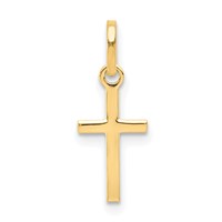 14K Yellow Gold Small Cross Charm view 1