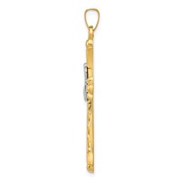 14K Two-tone Claddagh Cross Pendant view 2