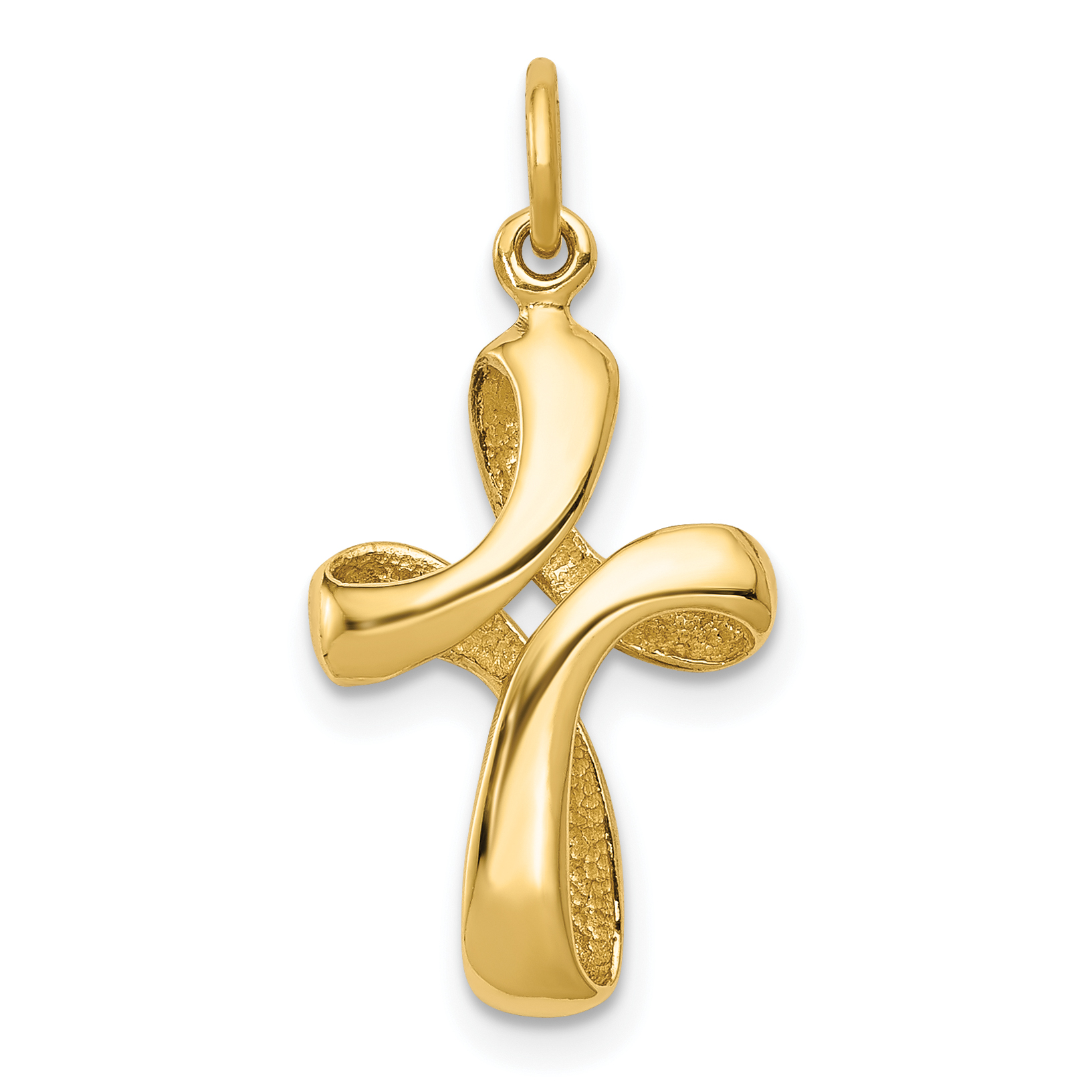 14k Polished Cross Charm (XCH326)