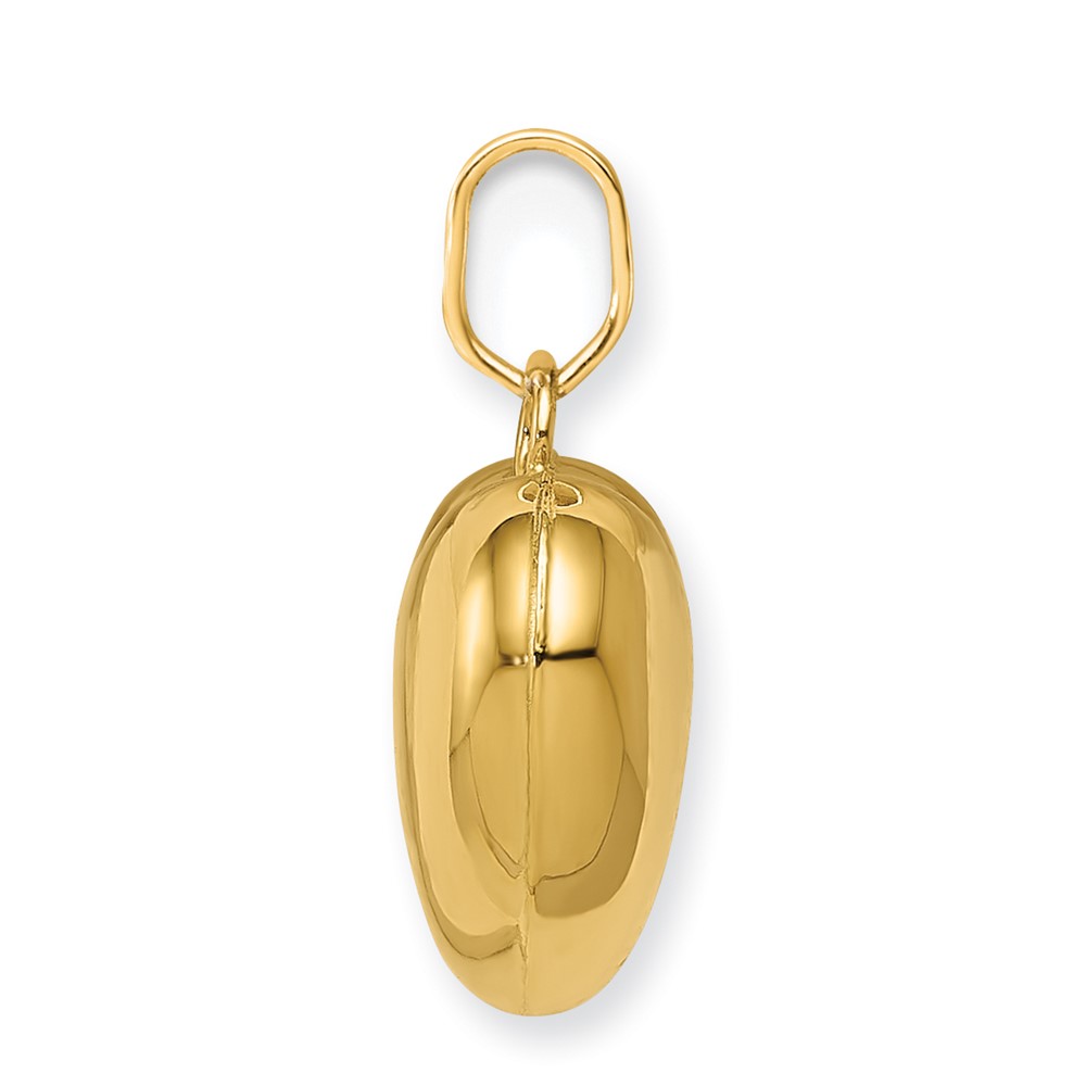 14K Polished 3-D Puffed Heart Pendant (XCH355)