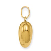 14K Yellow Gold Polished 3-D Puffed Heart Pendant view 2