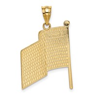 14K Enameled American Flag Pendant view 3