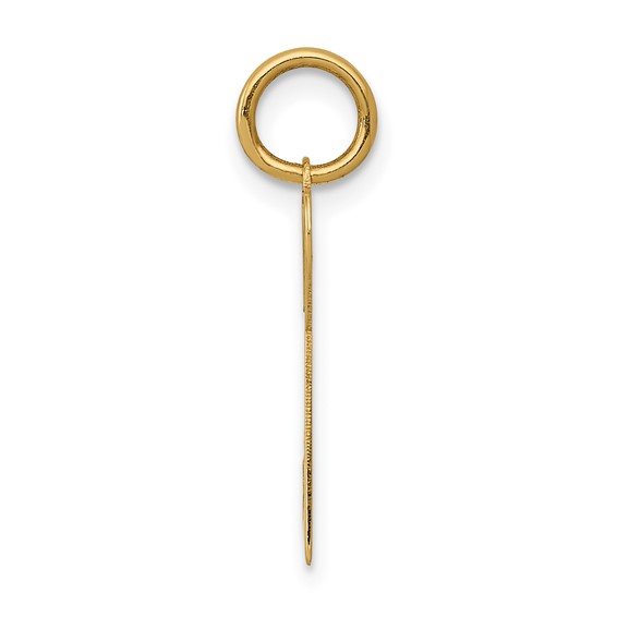 Gold Heart Key Charm