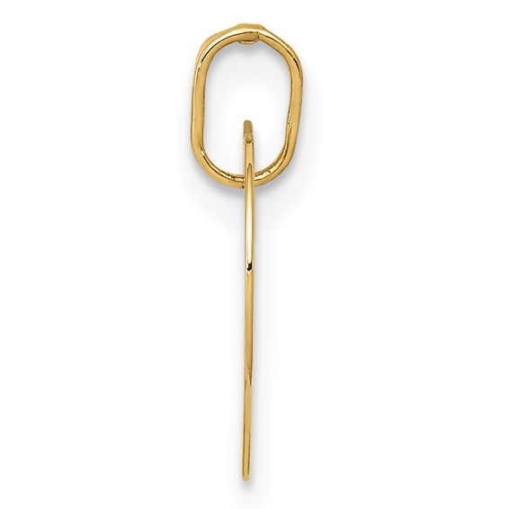 14K Polished Engravable 14mm Heart Disc Pendant