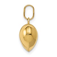 14K Yellow Gold Polished 3-D Puffed Heart Pendant view 2