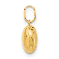 14K Yellow Gold Polished 3-D Puffed Heart Pendant view 2