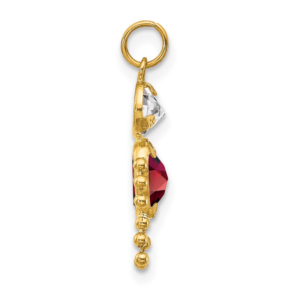14k January Boy Birthstone Charm (XCK157)
