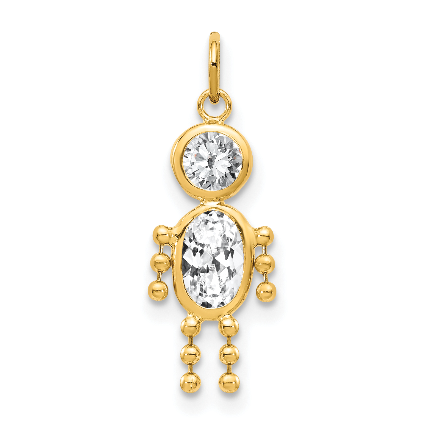 14k April Boy Birthstone Charm (XCK163)