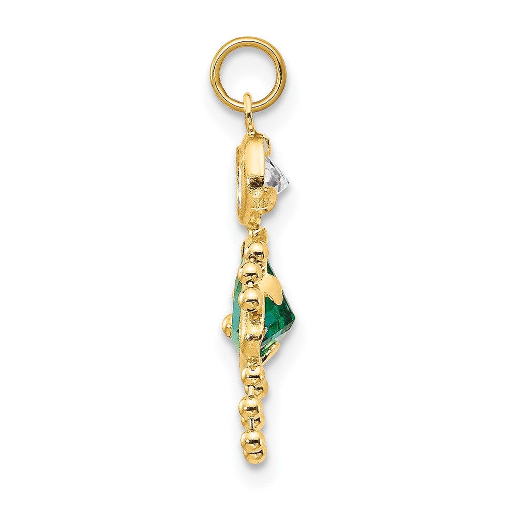 14k May Girl Birthstone Charm (XCK164)