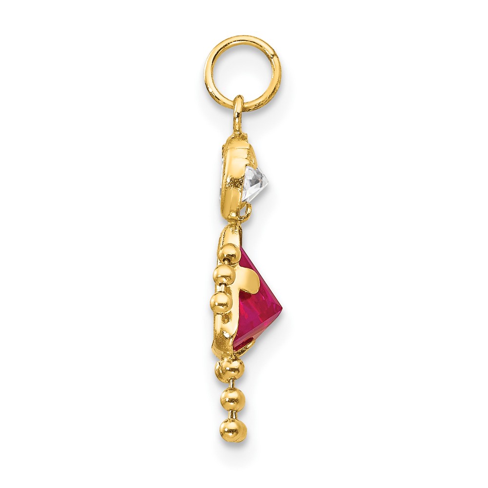 14k July Girl Birthstone Charm (XCK168)