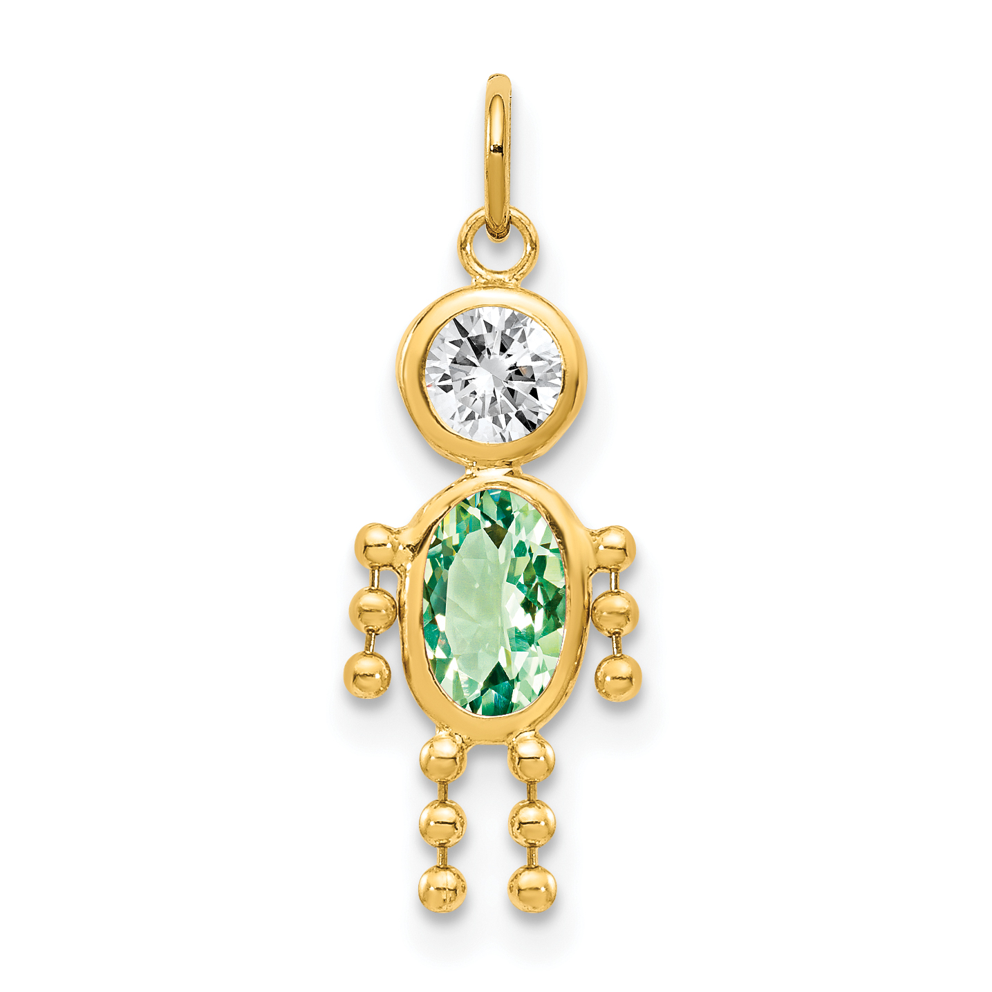 14k August Boy Birthstone Charm (XCK171)