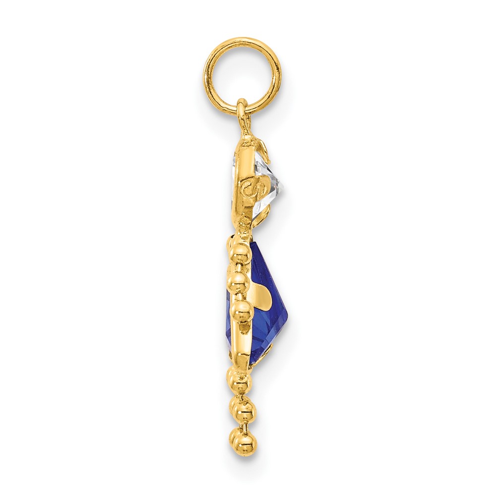 14k September Girl Birthstone Charm (XCK172)