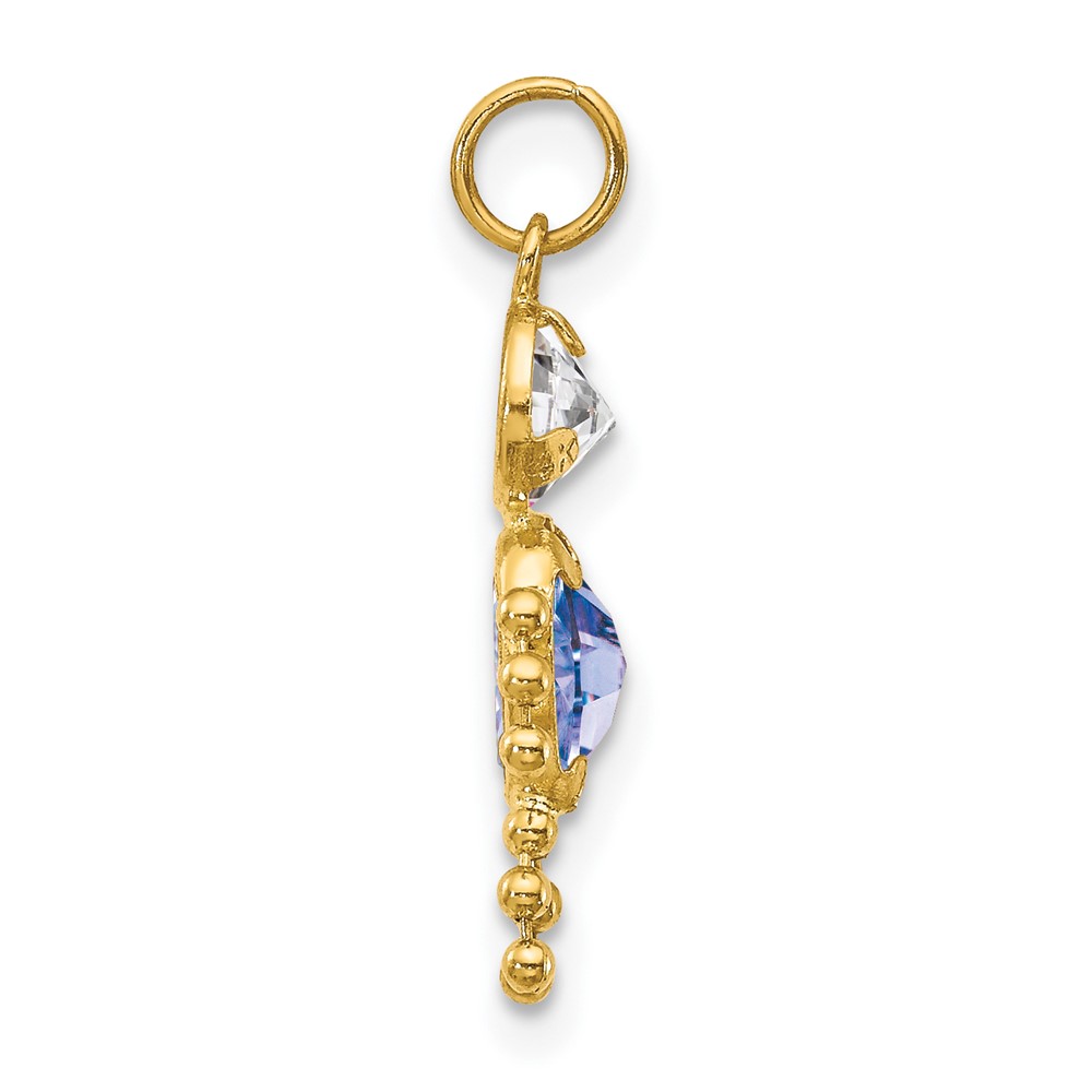 14k September Boy Birthstone Charm (XCK173)