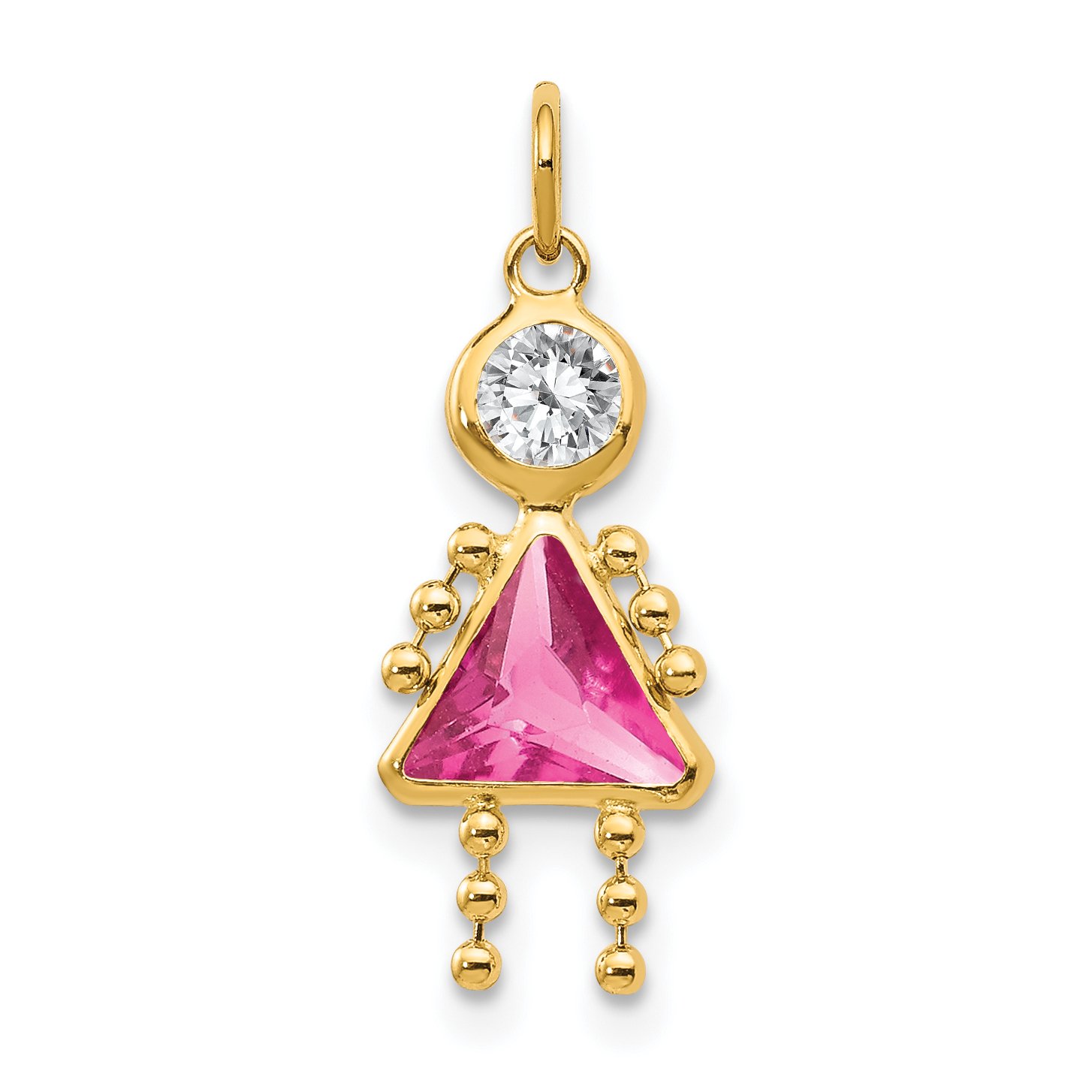 14k October Girl Birthstone Charm (XCK174)