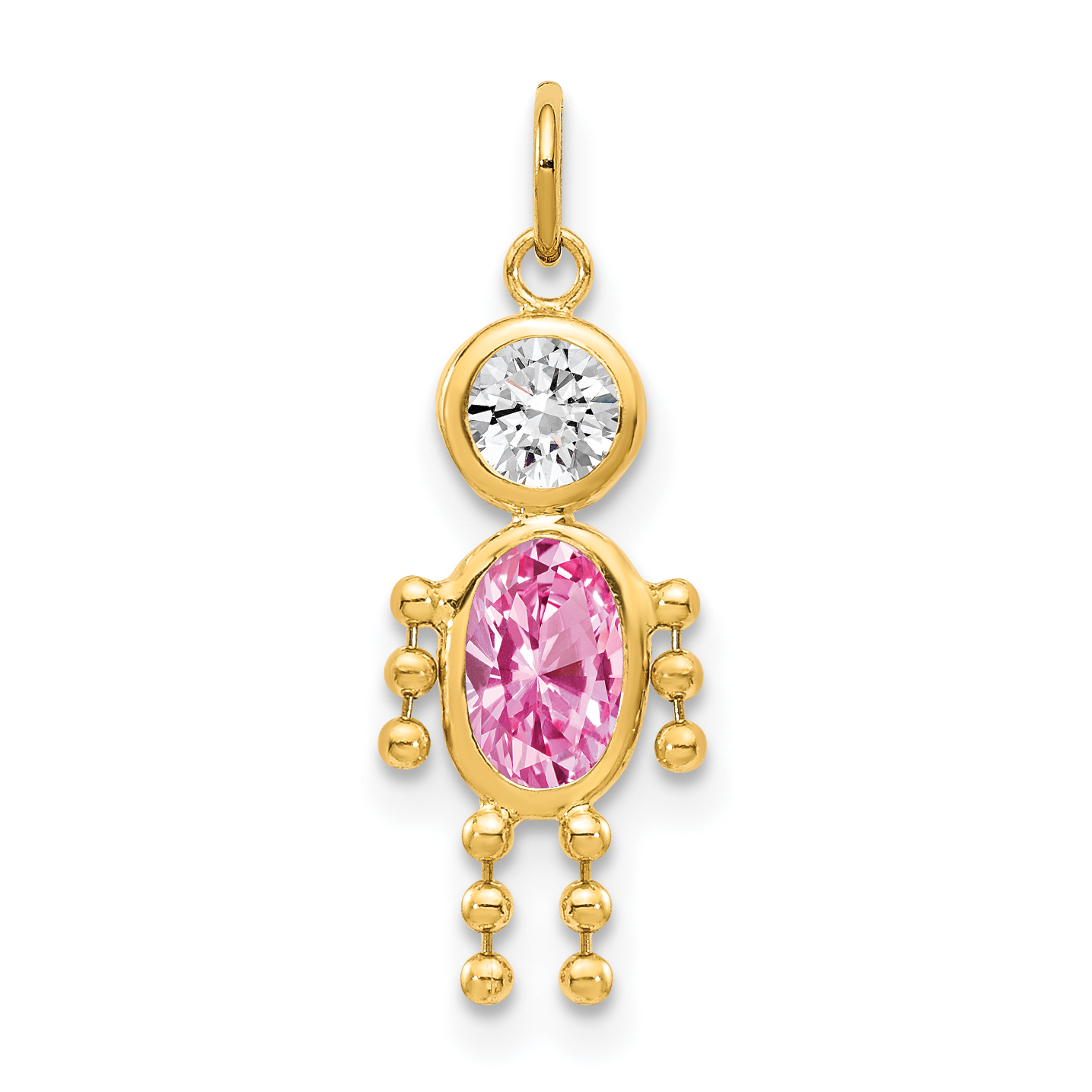 14k October Boy Birthstone Charm (XCK175)
