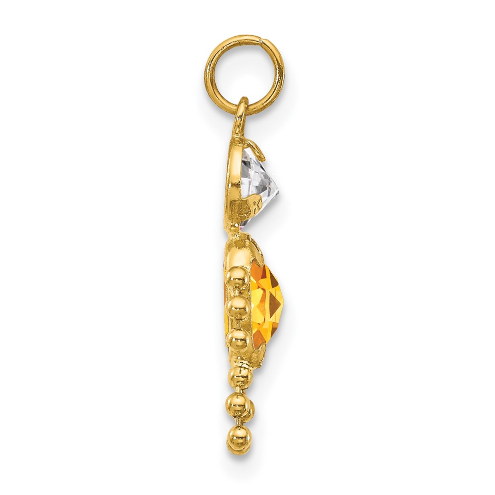 14k November Boy Birthstone Charm (XCK177)