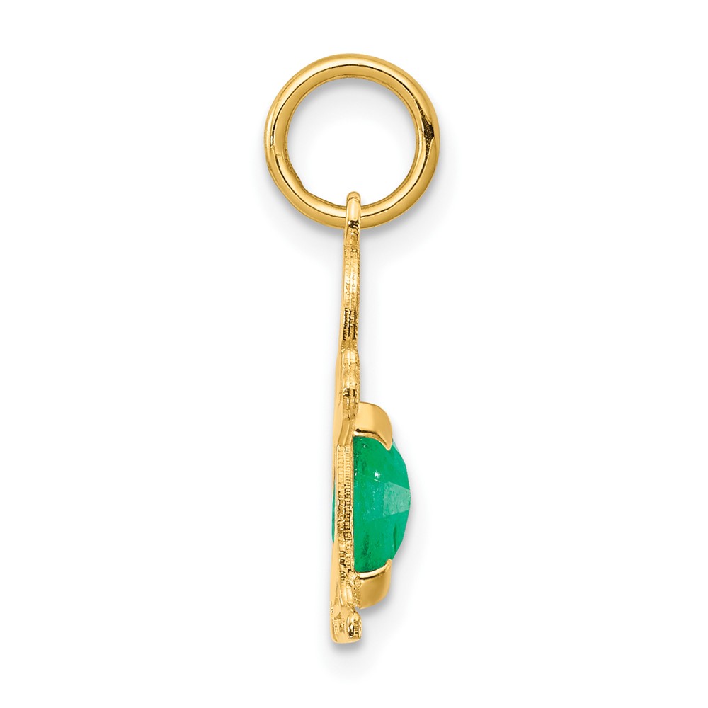 14K Boy 6x4 Oval Genuine Emerald-May (XCK19)