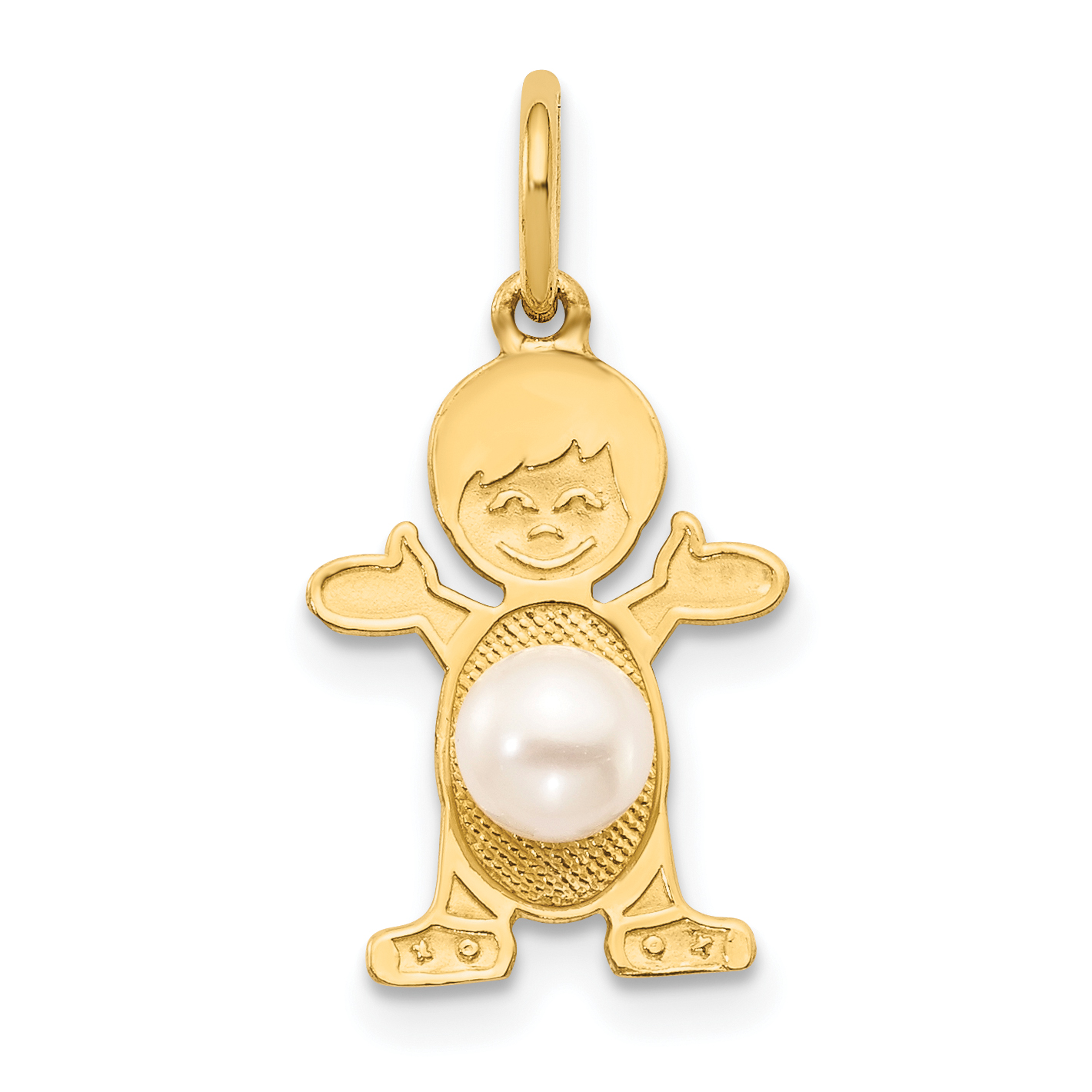 14K Boy 4mm FW Cultured Pearl-June (XCK21)