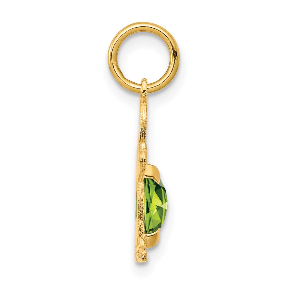 14K Boy 6x4 Oval Genuine Peridot-August (XCK25)