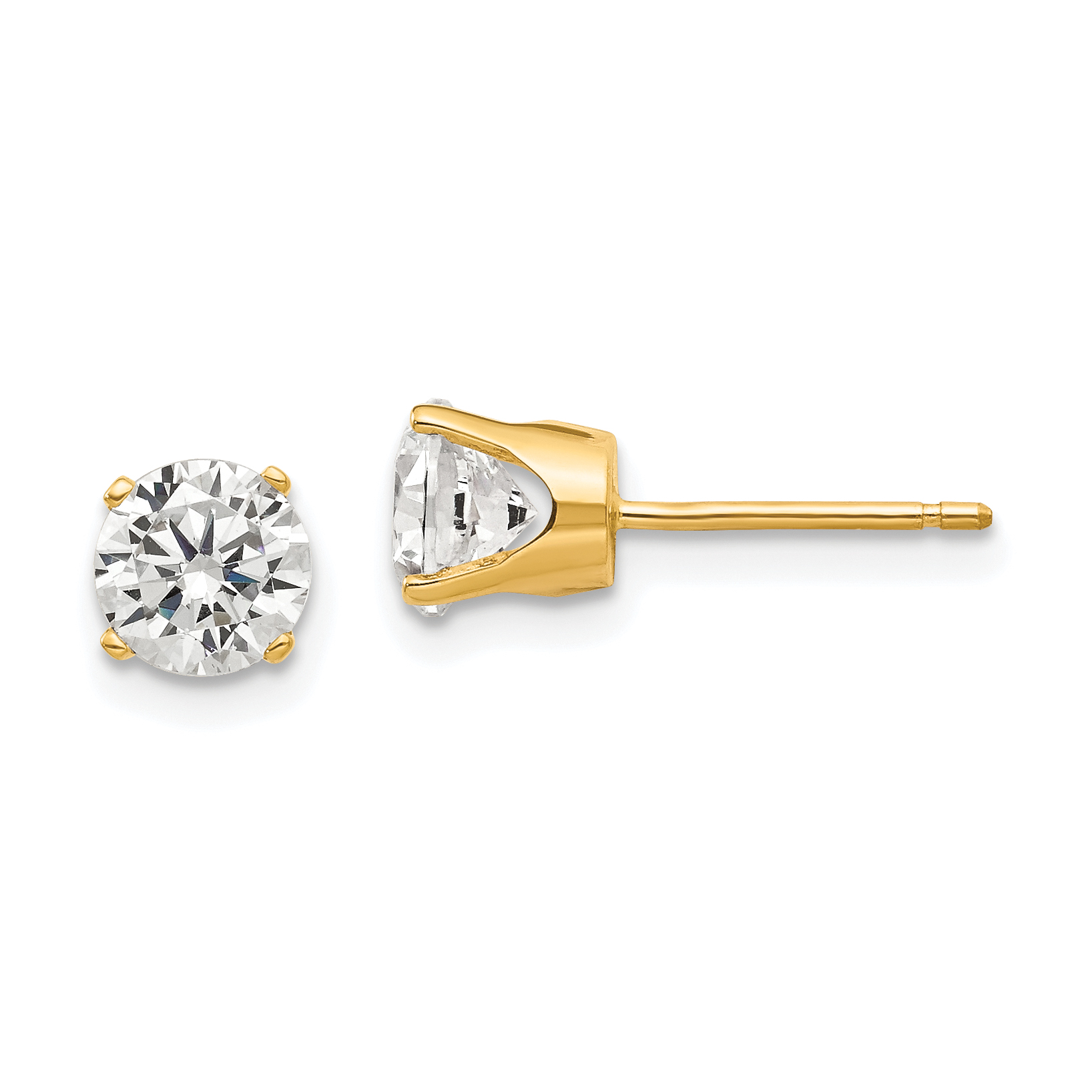 14k 5.5mm CZ stud earrings (XD11CZ)