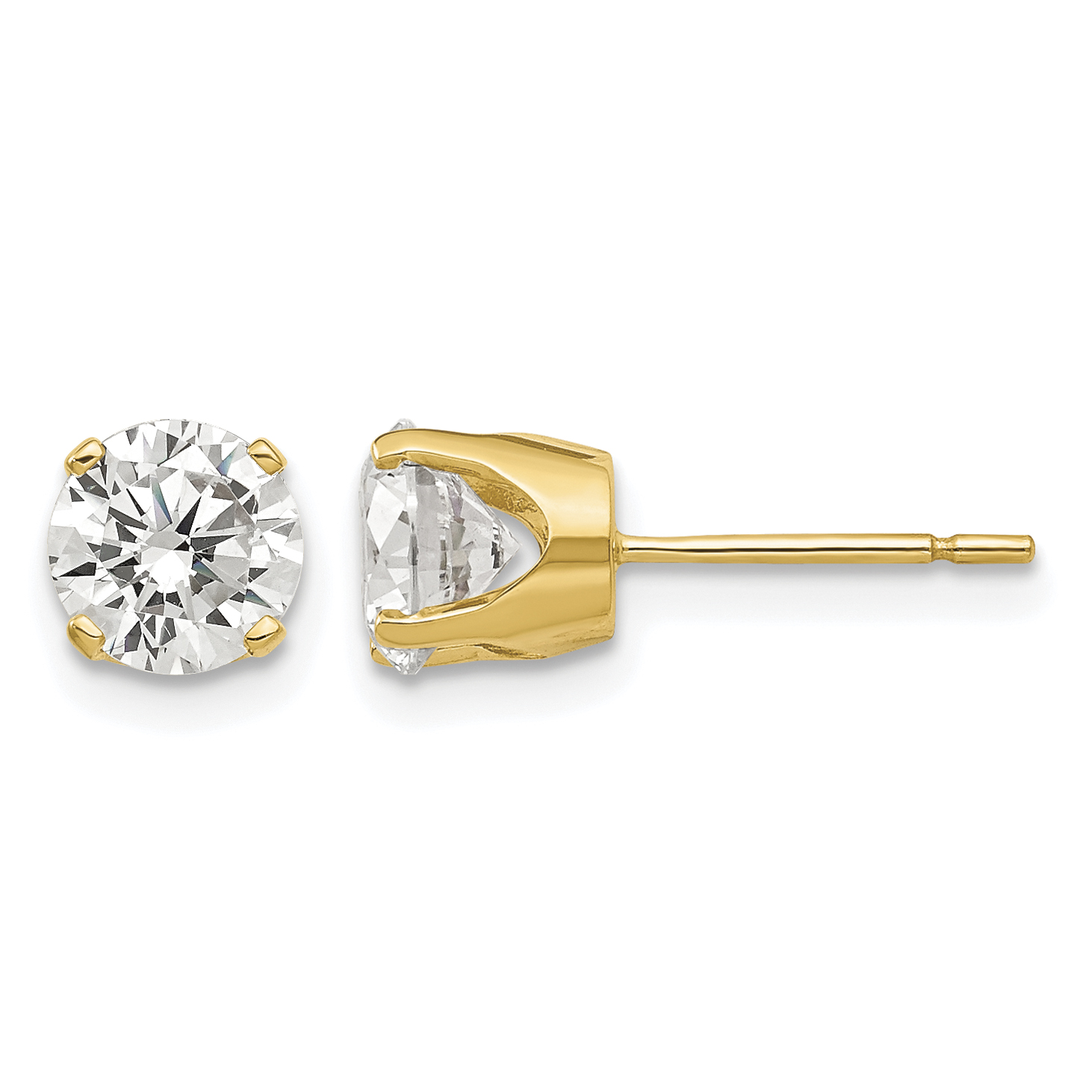 14k 5.75mm CZ stud earrings (XD12CZ)