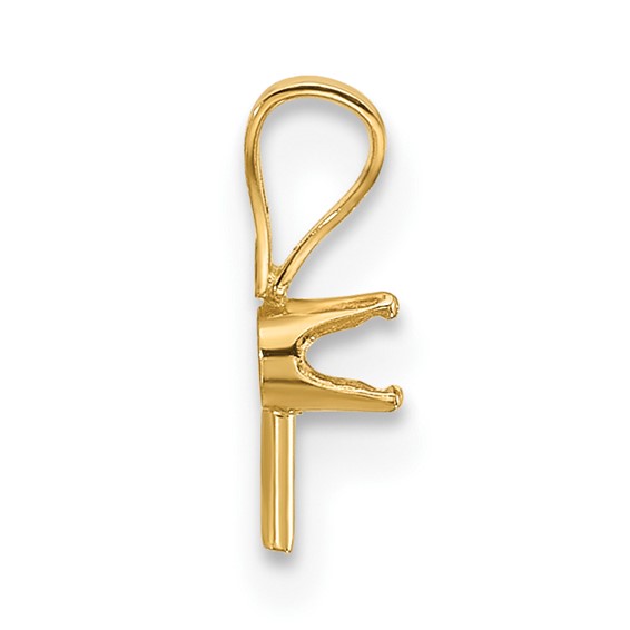 14k 6mm White Pearl & Diamond Pendant Mounting