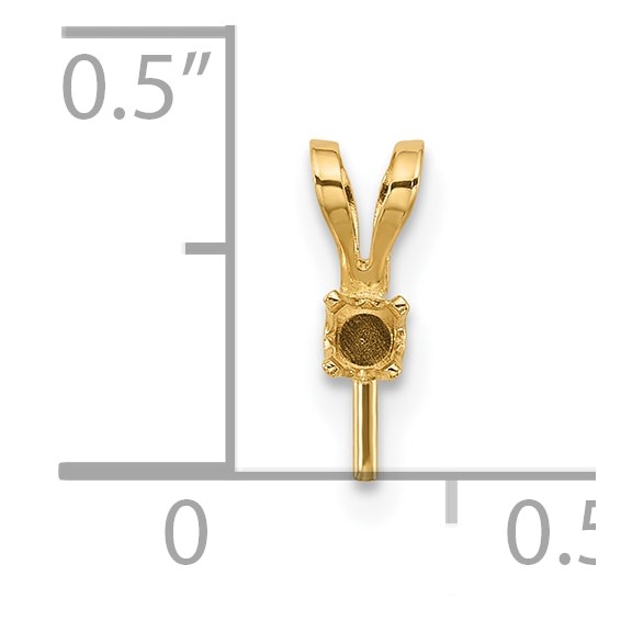 14k 6mm White Pearl & Diamond Pendant Mounting