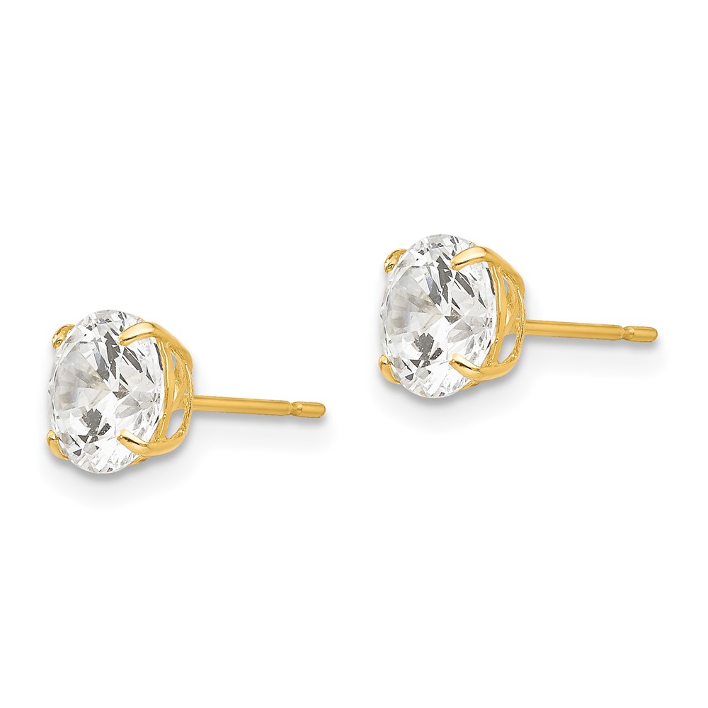 14k 6mm Round CZ Post Earrings (XD29CZ)