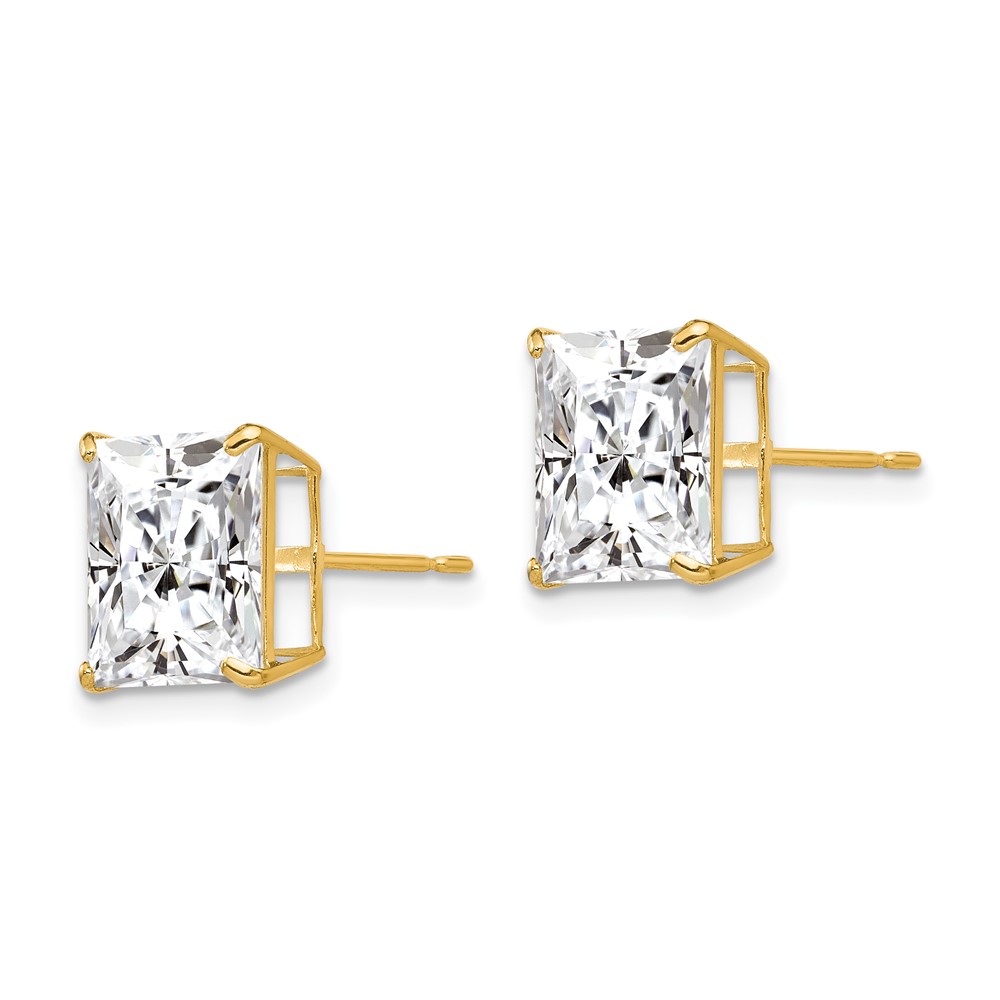 14k 9mm Square CZ Post Earrings (XD42CZ)