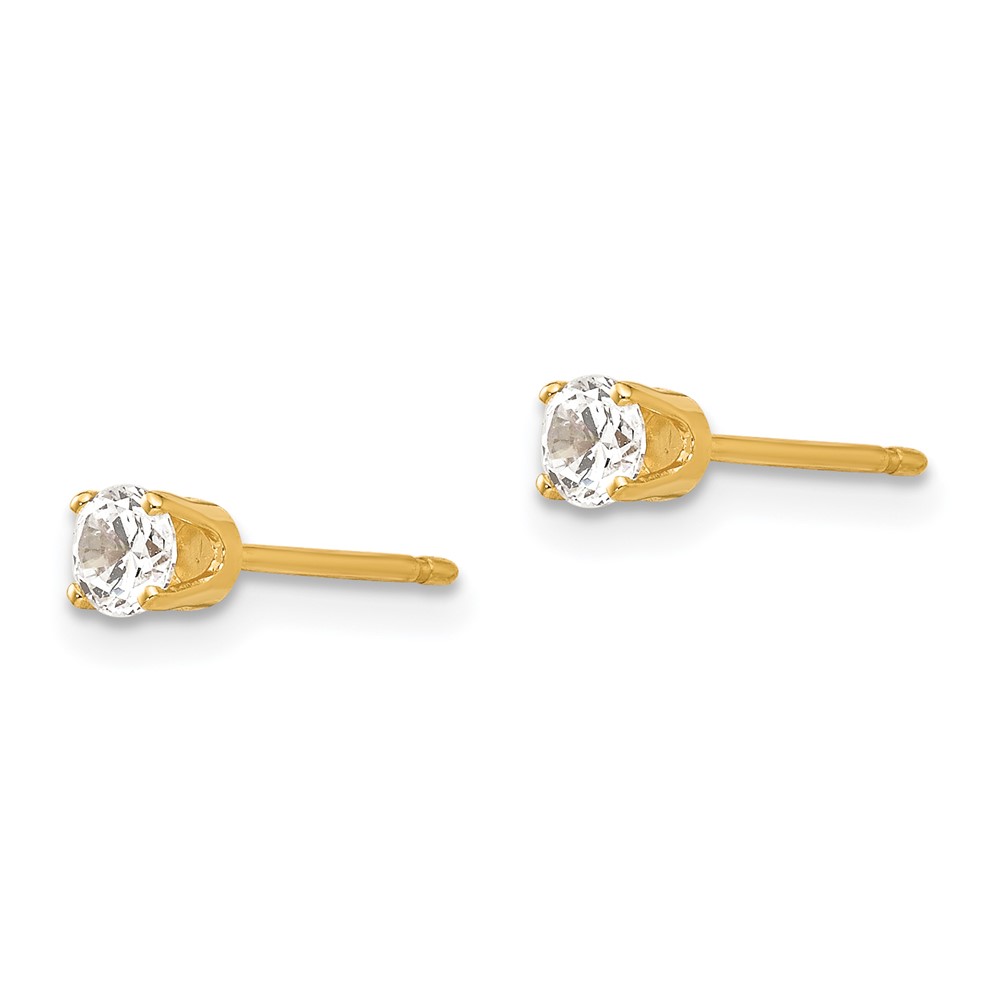 14k 3.25mm Cubic Zirconia stud earring (XD4CZ)