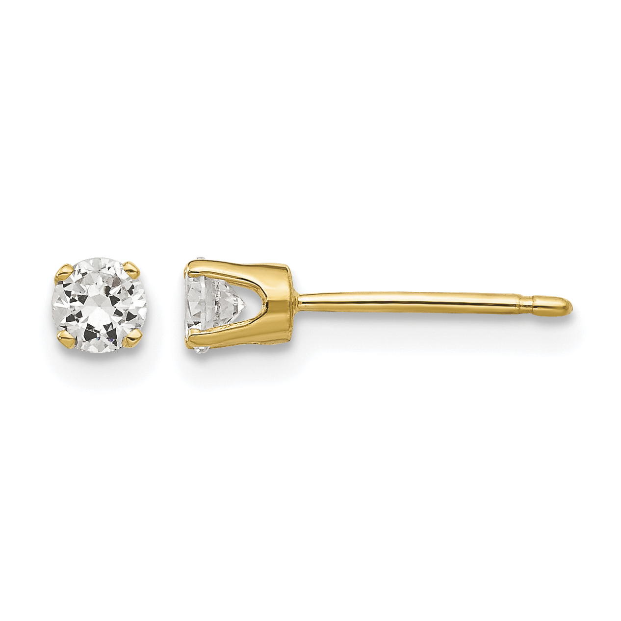 14k 3.25mm Cubic Zirconia stud earring (XD4CZ)
