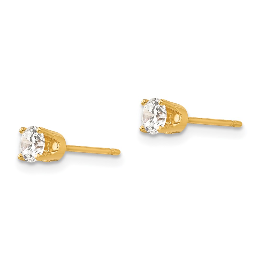 14k 3.75mm CZ stud earrings (XD6CZ)
