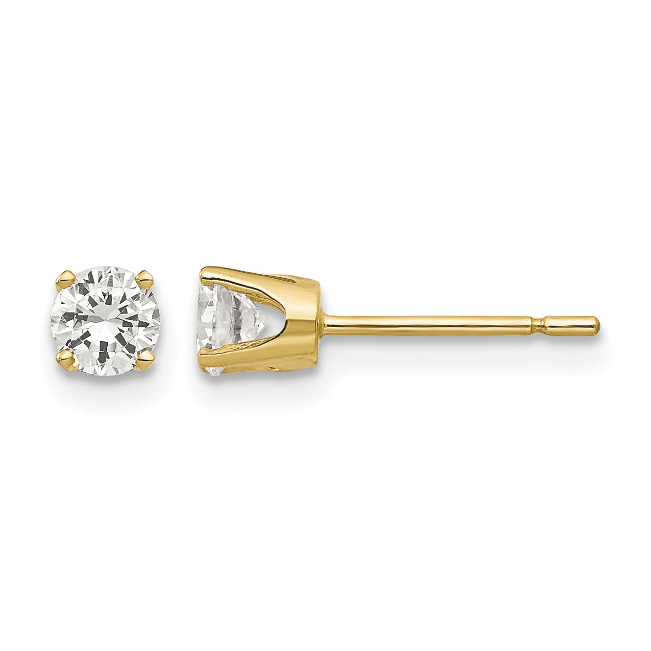 14k 3.75mm CZ stud earrings (XD6CZ)