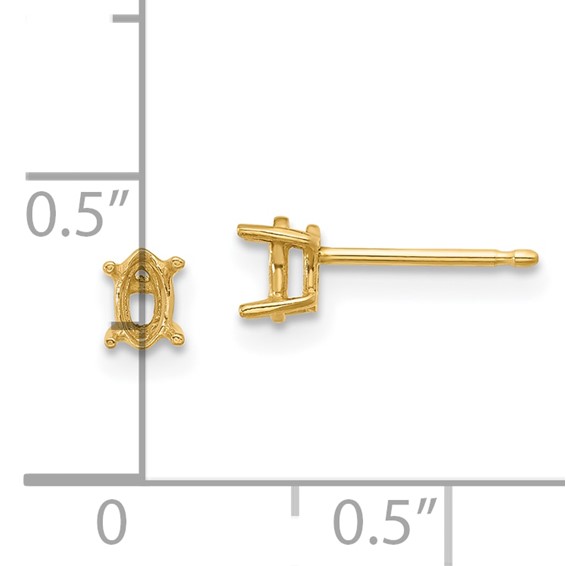 14k 5x2.5 Marquise Earring Mountings