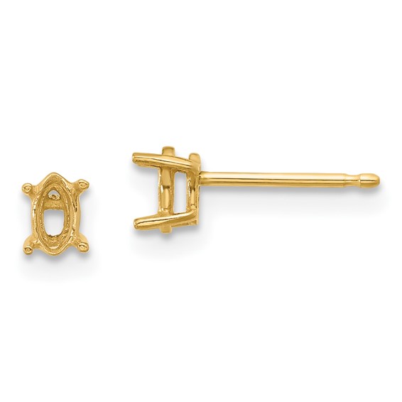 14k 5x2.5 Marquise Earring Mountings
