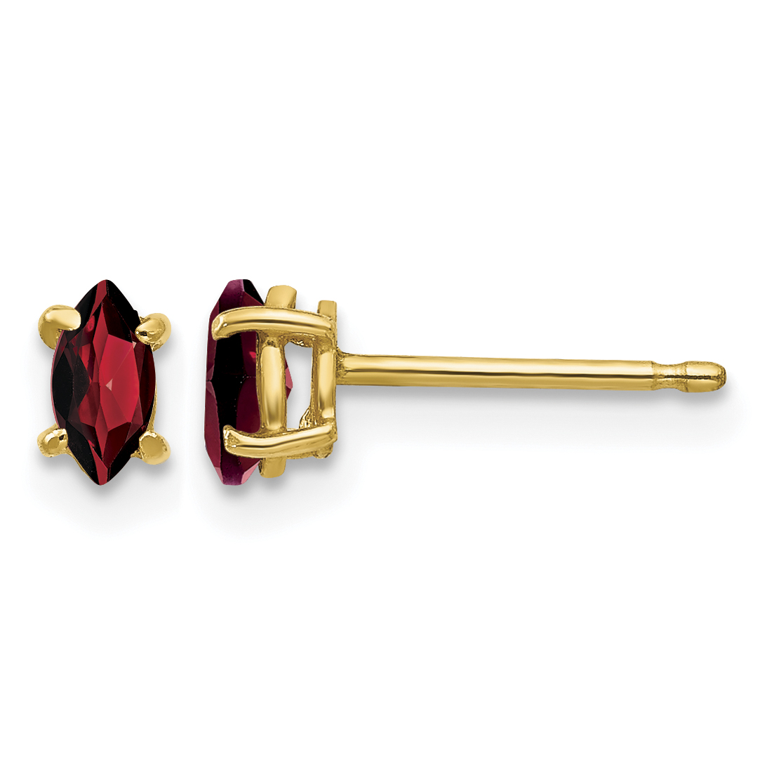 14k 5x2.5mm Marquise Garnet earring (XE101GA)