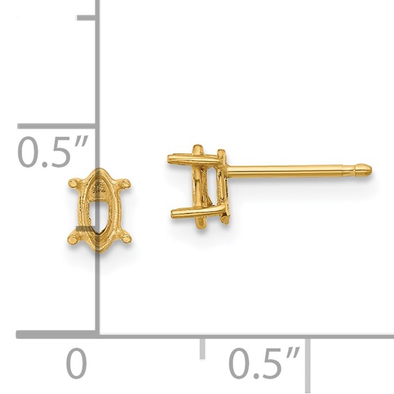 14k 6x3 Marquise Earring Mountings