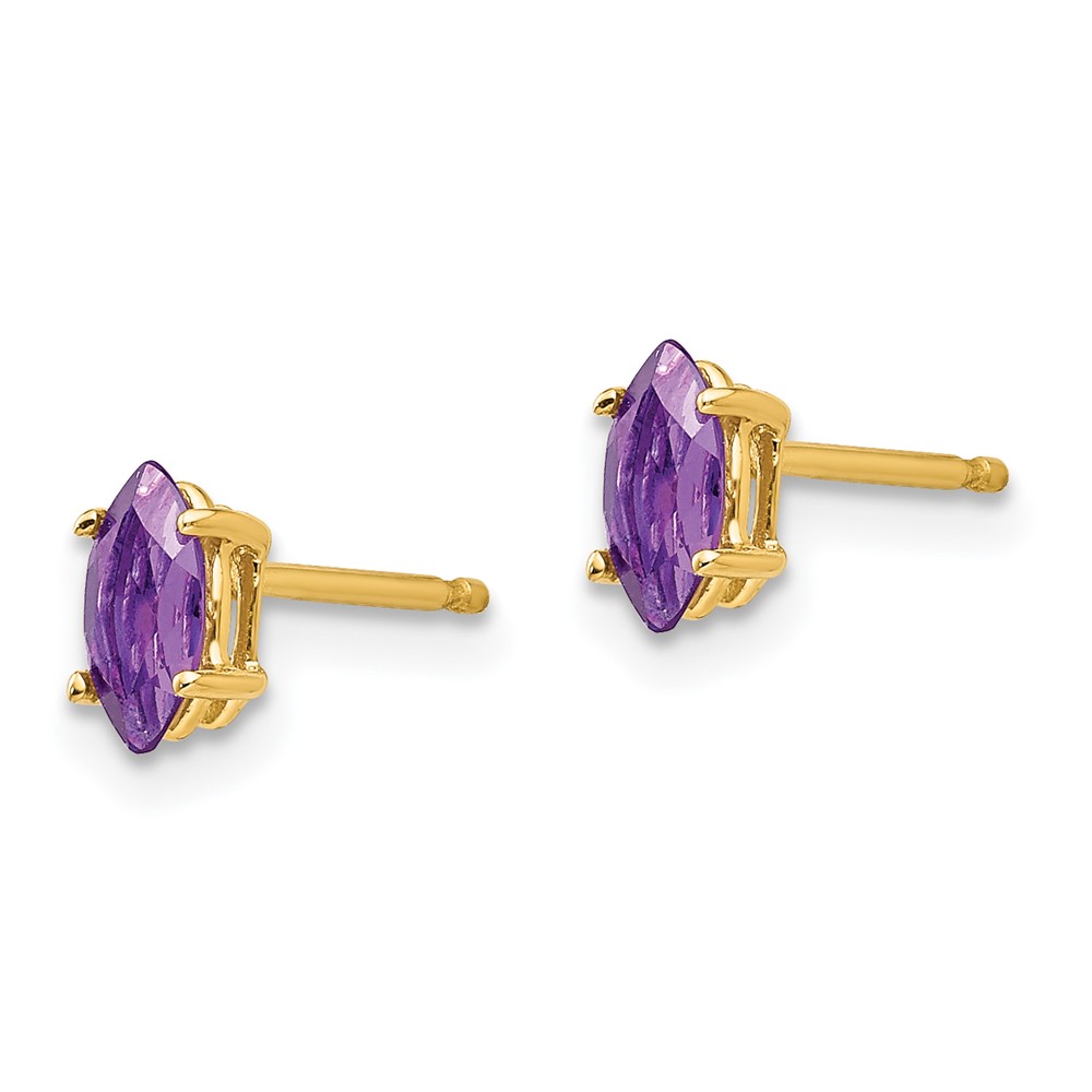 14k 6x3mm Marquise Amethyst earring (XE102AM)
